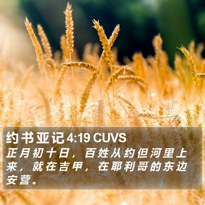 约 书 亚 记 4:19 CUVS Bible Verse Image