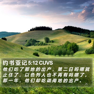 约 书 亚 记 5:12 CUVS Bible Verse Image