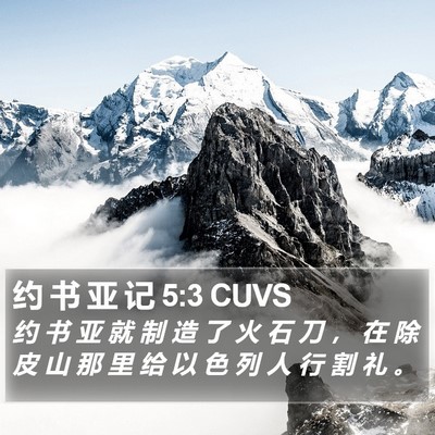 约 书 亚 记 5:3 CUVS Bible Verse Image