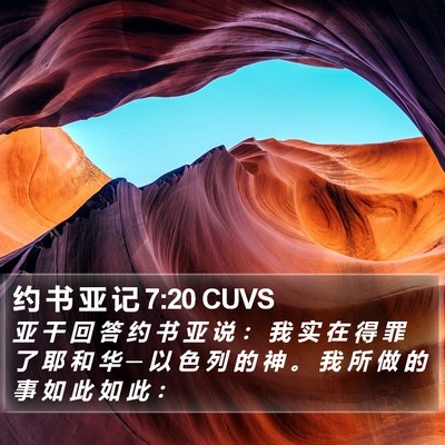 约 书 亚 记 7:20 CUVS Bible Verse Image