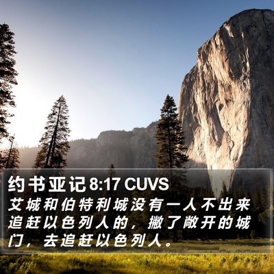 约 书 亚 记 8:17 CUVS Bible Verse Image