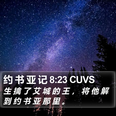 约 书 亚 记 8:23 CUVS Bible Verse Image