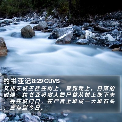 约 书 亚 记 8:29 CUVS Bible Verse Image