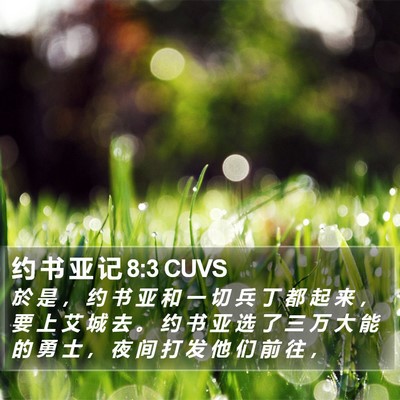 约 书 亚 记 8:3 CUVS Bible Verse Image