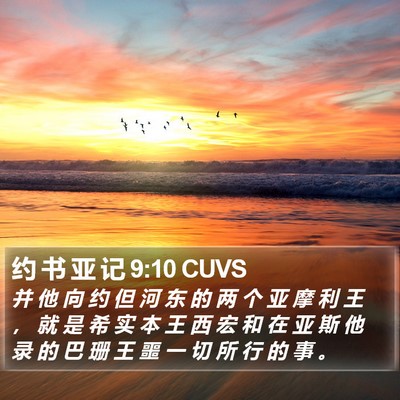 约 书 亚 记 9:10 CUVS Bible Verse Image