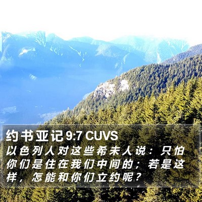 约 书 亚 记 9:7 CUVS Bible Verse Image