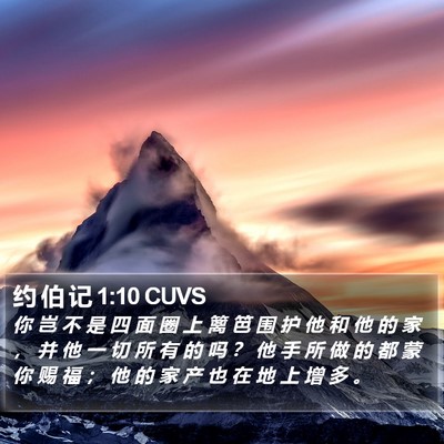 约 伯 记 1:10 CUVS Bible Verse Image