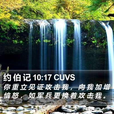 约 伯 记 10:17 CUVS Bible Verse Image