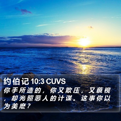 约 伯 记 10:3 CUVS Bible Verse Image