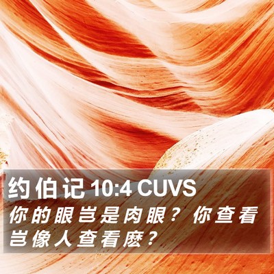 约 伯 记 10:4 CUVS Bible Verse Image