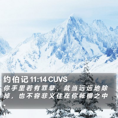 约 伯 记 11:14 CUVS Bible Verse Image