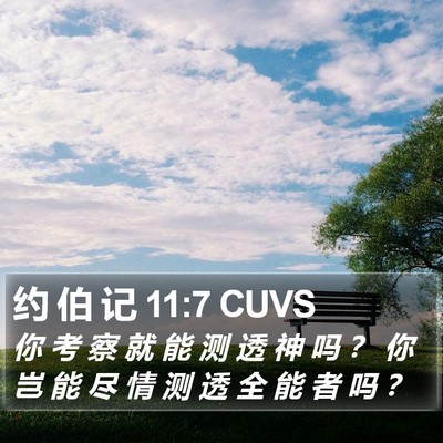 约 伯 记 11:7 CUVS Bible Verse Image