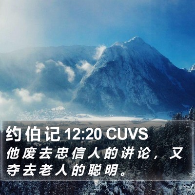约 伯 记 12:20 CUVS Bible Verse Image