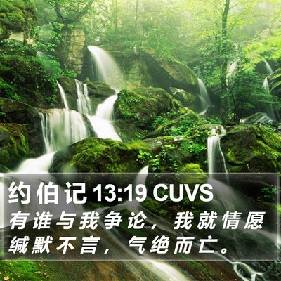 约 伯 记 13:19 CUVS Bible Verse Image