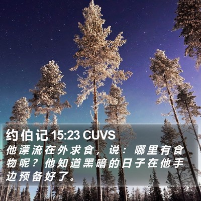 约 伯 记 15:23 CUVS Bible Verse Image