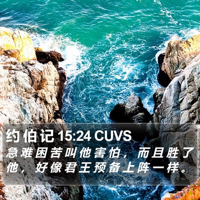 约 伯 记 15:24 CUVS Bible Verse Image