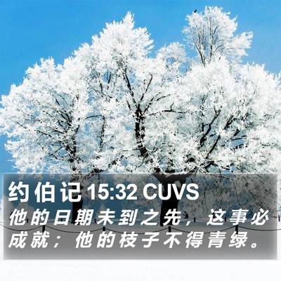 约 伯 记 15:32 CUVS Bible Verse Image