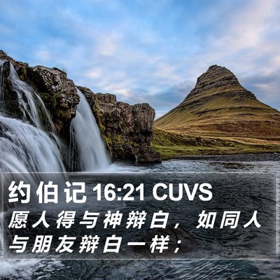 约 伯 记 16:21 CUVS Bible Verse Image