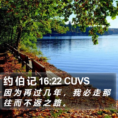 约 伯 记 16:22 CUVS Bible Verse Image