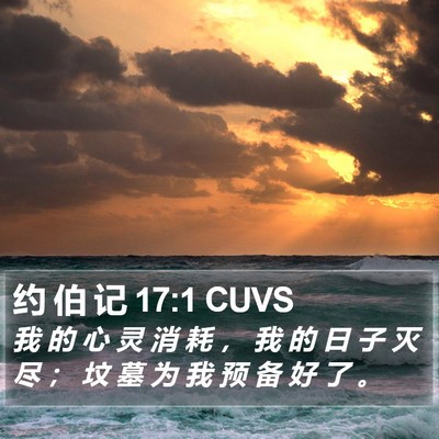 约 伯 记 17:1 CUVS Bible Verse Image
