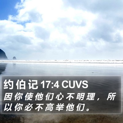 约 伯 记 17:4 CUVS Bible Verse Image