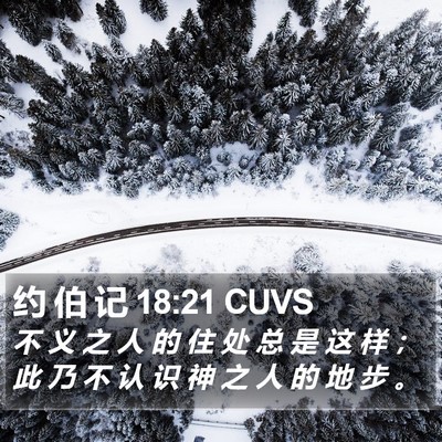 约 伯 记 18:21 CUVS Bible Verse Image