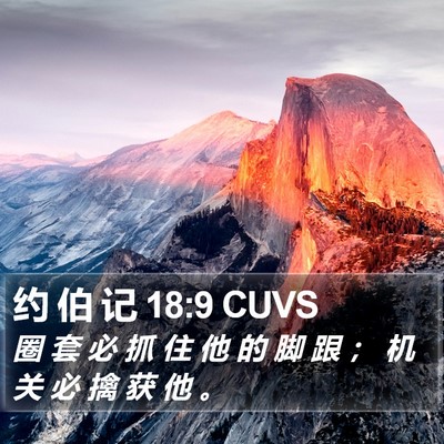 约 伯 记 18:9 CUVS Bible Verse Image