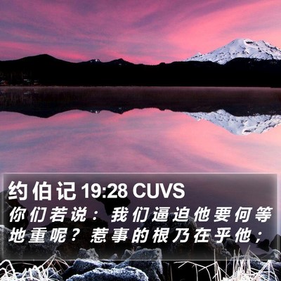约 伯 记 19:28 CUVS Bible Verse Image