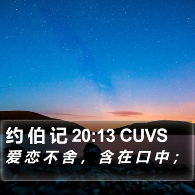 约 伯 记 20:13 CUVS Bible Verse Image