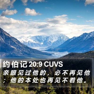 约 伯 记 20:9 CUVS Bible Verse Image