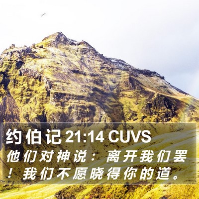 约 伯 记 21:14 CUVS Bible Verse Image