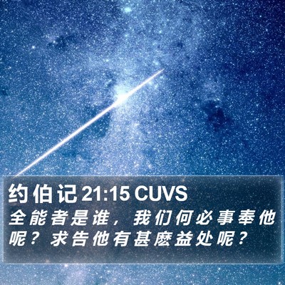 约 伯 记 21:15 CUVS Bible Verse Image