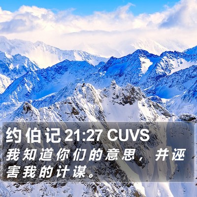 约 伯 记 21:27 CUVS Bible Verse Image