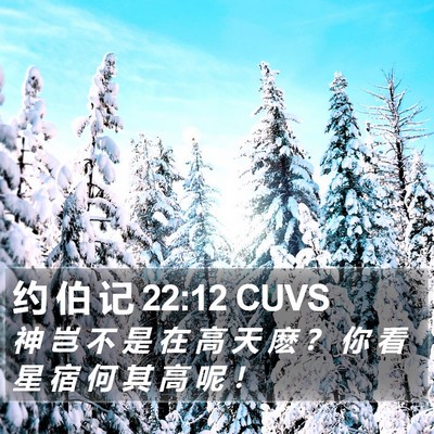 约 伯 记 22:12 CUVS Bible Verse Image