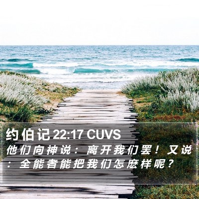 约 伯 记 22:17 CUVS Bible Verse Image