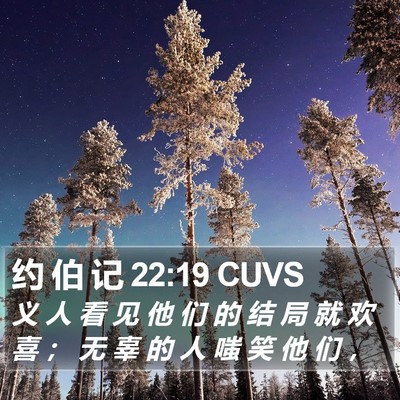 约 伯 记 22:19 CUVS Bible Verse Image