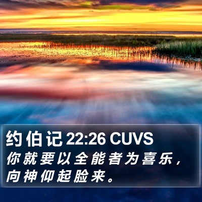 约 伯 记 22:26 CUVS Bible Verse Image