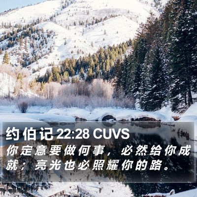 约 伯 记 22:28 CUVS Bible Verse Image
