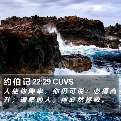 约 伯 记 22:29 CUVS Bible Verse Image