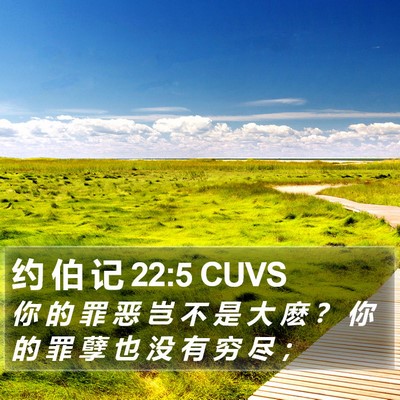 约 伯 记 22:5 CUVS Bible Verse Image