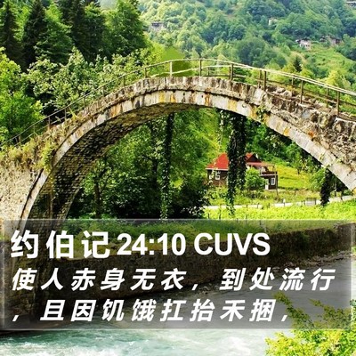 约 伯 记 24:10 CUVS Bible Verse Image