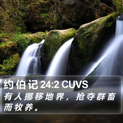 约 伯 记 24:2 CUVS Bible Verse Image