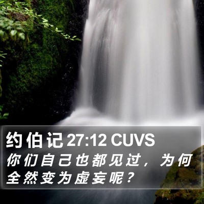约 伯 记 27:12 CUVS Bible Verse Image