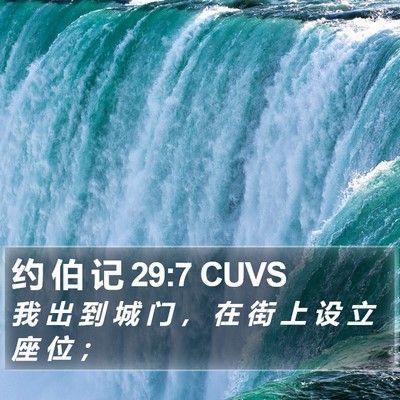 约 伯 记 29:7 CUVS Bible Verse Image