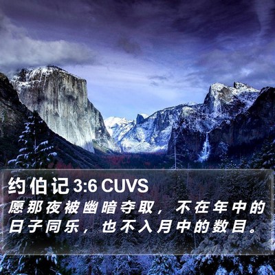 约 伯 记 3:6 CUVS Bible Verse Image
