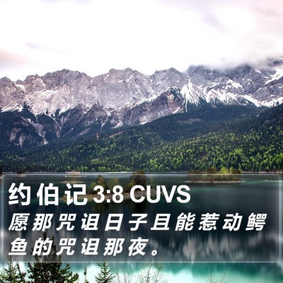 约 伯 记 3:8 CUVS Bible Verse Image
