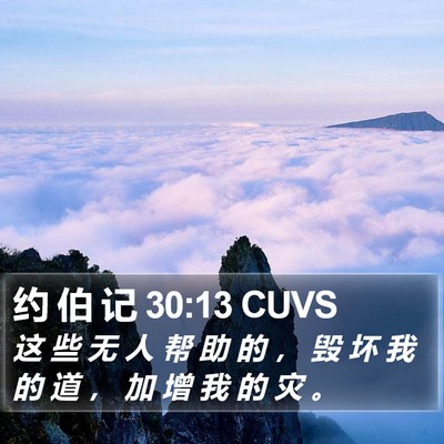 约 伯 记 30:13 CUVS Bible Verse Image