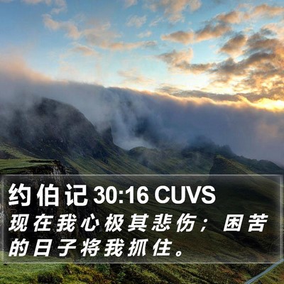 约 伯 记 30:16 CUVS Bible Verse Image