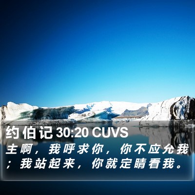约 伯 记 30:20 CUVS Bible Verse Image