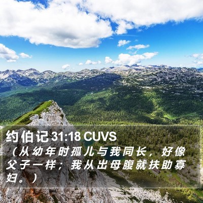 约 伯 记 31:18 CUVS Bible Verse Image